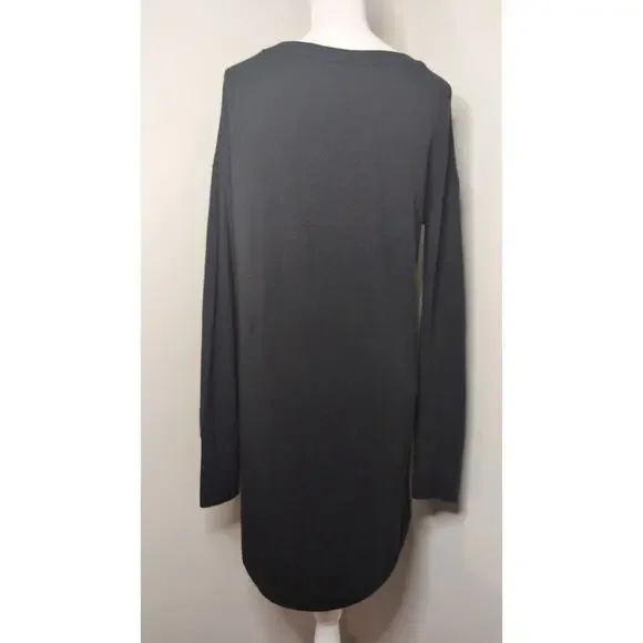 Athleta Presidio Shift Dress Long Sleeve Gray Athleisure Minimalist L - Picture 3 of 8